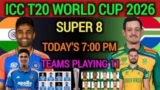T20 World Cup 2026 | Super 8 match India vs South Africa playing 11