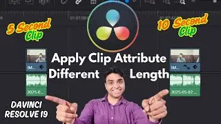 How to copy clip attributes of two different length video in Davinci Resolve19. Davinci Resolve19