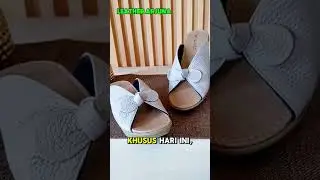Sandal Selop Kulit Wanita Wedges Heels Terbaru #sandalkulitwanita#wedges#Diskon50Persen#GratisOngkir