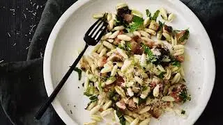 Cavatelli &agrave; la pancetta, menthe, figues et pecorino | Recette gourmande