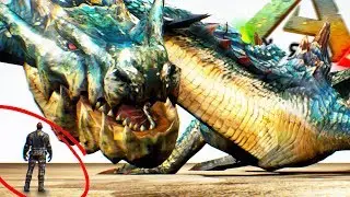 NEW Lagiacrus Monster Hunter TAMING! Lagiacrus VS Ark Dinosaurs! - Ark Survival Evolved