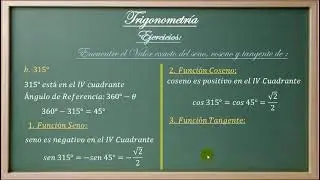 Encuentre el Valor Exacto de la Funci&oacute;n - Video 2