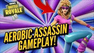 AEROBIC ASSASSIN Skin Gameplay! In Fortnite..