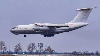 Royal Jordanian Air Force 🇯🇴 Ilyushin IL-76TD Windy Landing at Belgrade Airport