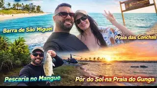 Barra de São Miguel , praia das conxas e pôr do sol no gunga , ainda rolou até uma pescaria no mange