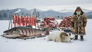 7000kg Sheep and Big Fish Hunt in &minus;71&deg;C Yakutia | Feeding an Entire Frozen Village |Extreme Survival