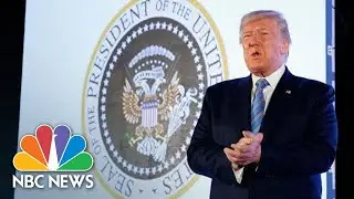 President Donald Trump Gives Speech In Front Of Fake Presidential Seal | NBC News