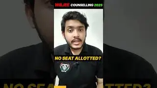 NO SEAT ALLOTMENT in WBJEE Round 1😥 | Direct Admission WBJEE Counselling 2025