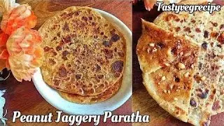 Gud sengdana ki roti, peanut jaggery roti for kids tiffin #trending #kidstiffin #breakfast #recipe