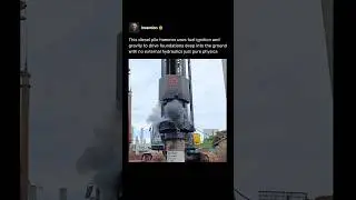 How this diesel pile hammer runs on explosions and gravity alone 💥 #shorts