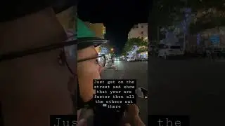Driving motorbike in Vietnam at night