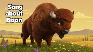 Song about Bison 🦬 | Fun Safari Animal Song for Kids | Learn About Bison