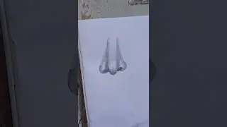 step by step nose drawing #art #drawing