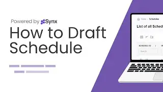 How to Create a Draft Schedule - Synx Employee Scheduler