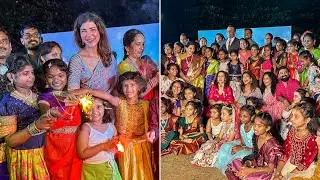 Manchu Lakshmi at Teach For Change Diwali Celebration for Government School Kids at Novotel