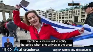 Neither Israeli nor Jewish: the German woman who stands in front of pro-Palestinian protesters