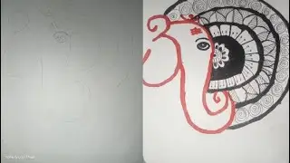 Ganpati bappa morya picture drawing art mandala design art 🙏🙏👌👍