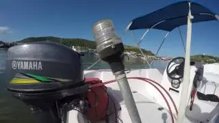 Primeira partida do motor novo 40hp Yamaha