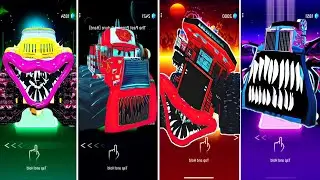 Fire Truck Eater vs Mack Truck Eater vs Dump truck eater vs Tow Truck eater  tileshop coffin dance