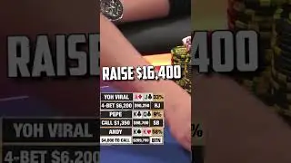 Facing a 5bet with AJ 😲 #poker #wsop #highstakes @Andystackspoker