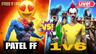 🔥 FREE FIRE CUSTOM 1v6 LIVE! | Beat Me = SHOUTOUT | Fast Join!  #FreeFireIndia  #PatelGamer09