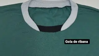 Gola de ribana esportiva ,como costurar
