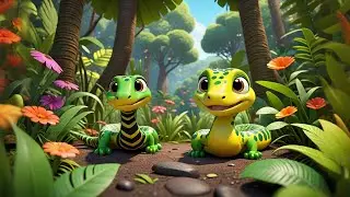 Three Baby Snakes Slither and Slide | Animal Song for Kids | Movement Nature Rhyme for Preschoolers