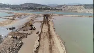 UPSTREAM COFFERDAM  WORK PROGRESS