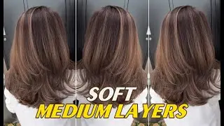 How to cut a Perfect Medium Layers for Women | Soft Textured Layers That Move Naturally
