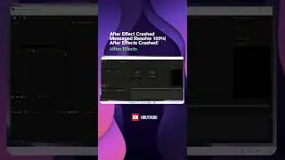 After Effect Crashed Messaged Resolve 100%
