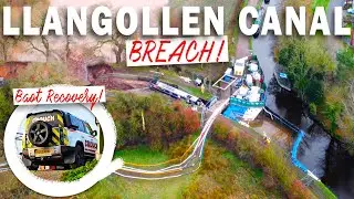 LLANGOLLEN CANAL BREACH! Works to Recover One of The Narrowboats Begins! HUGE UPDATE! - Day 9