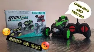 🏎 Remote Control Stunt Car - 360 Degree Rotation (Unboxing and Testing) in Hindi 👌