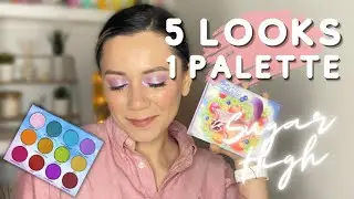 5 LOOKS 1 PALETTE 🤩 | Sugar High from Menagerie Cosmetics