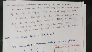 BCS301 Module 2 | Salesman Markov Chain | Long-Run Probabilities | Model Question Paper-I