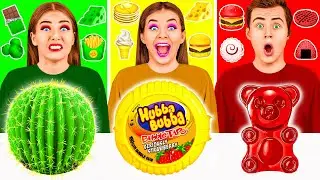 24 Часа Едим Еду Одного Цвета Челлендж | Съедобная Битва от Fun Challenge