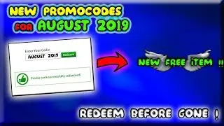 NEW ROBLOX PROMO CODES !! (August 2019)