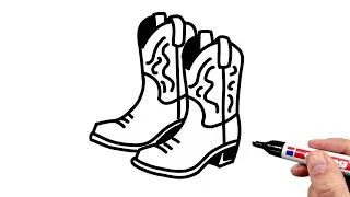 How to Draw Cowboy Boots