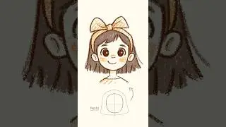Как нарисовать девочку &mdash; пошаговый урок рисования для начинающих #easydrawing #kawaii