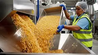 Inside the Towering SILOS: How Billions of Corn Kernels Explode into Flavored Popcorn (Full Process)