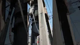 SF6 gas filling of EHV CB. SF6 gas filling in EHV Circuit Breaker in Electrical Substation.