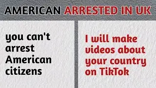 American goes crazy after being arrested in the UK