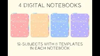 Digital Notebook Bundle for Gooodnotes and Other PDF annotation apps!