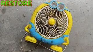 Restore 220v fan with dead motor | Is changing to 12v stronger?