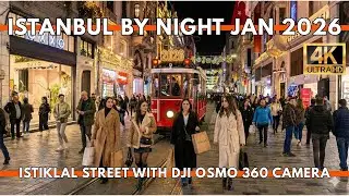ISTANBUL TURKEY 2026 4K WALKING TOUR | Istiklal Street Night Walk (Crowds, Lights, Real Vibes)