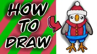 How to Draw a Christmas Bird Easy