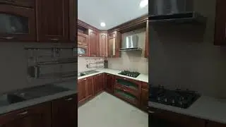 natural teak wood kitchen