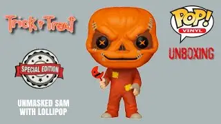 Unmasked Sam With Lollipop Funko Pop Vinyl Trick R Treat Special Edition Exclusive Horror