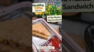 No Maida Veg Sandwich 🥪🤔| Healthy Tiffin Series Day 3 |#HealthyTiffin #recipe #viral #shorts #food