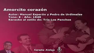 Amorcito corazón   Trío Los Panchos   Karaoke   Tono E