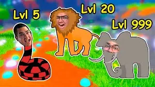 TENHO QUE ME ALIMENTAR PRA VIRAR UM ANIMAL CADA VEZ MAIS FORTE! (BE AN ANIMAL - ROBLOX)